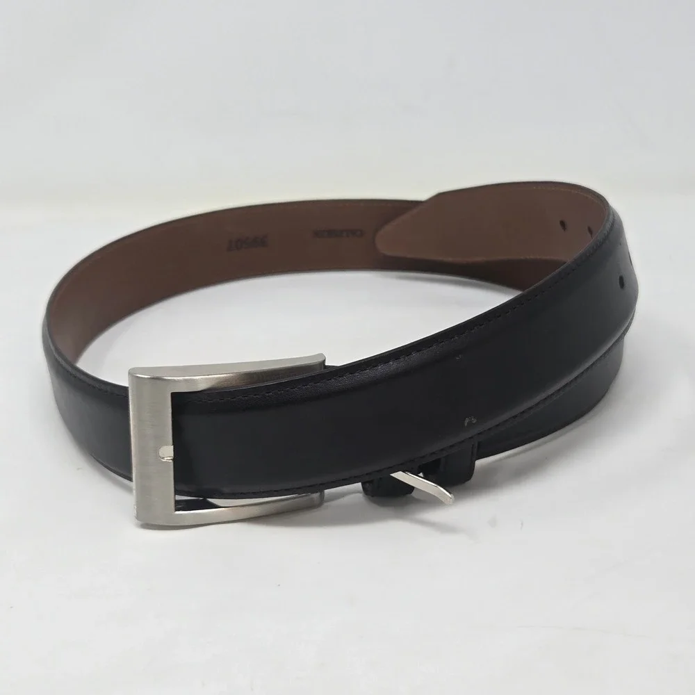 Allen Edmonds Mens Basic Dress Belt Dark Brown Calfskin Leather 36 39507 USA